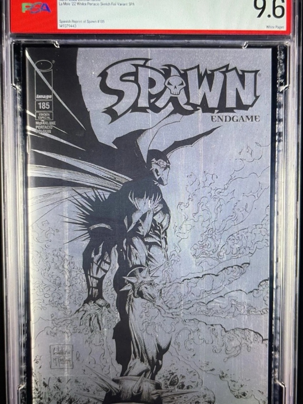 2022 La Mole Spawn Endgame #185 Silver Variant Collectible Comic. PSA Graded 9.6